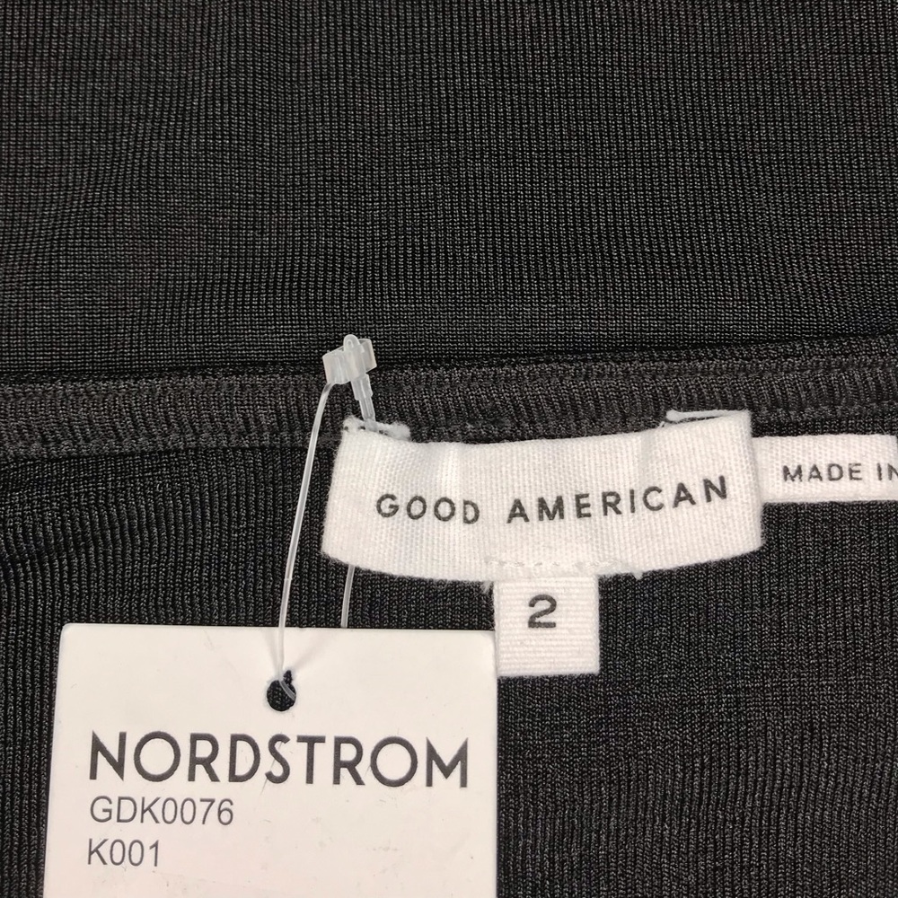 Good American Shimmer Long Sleeve Faux Wrap Dress - M - Picture 12 of 16